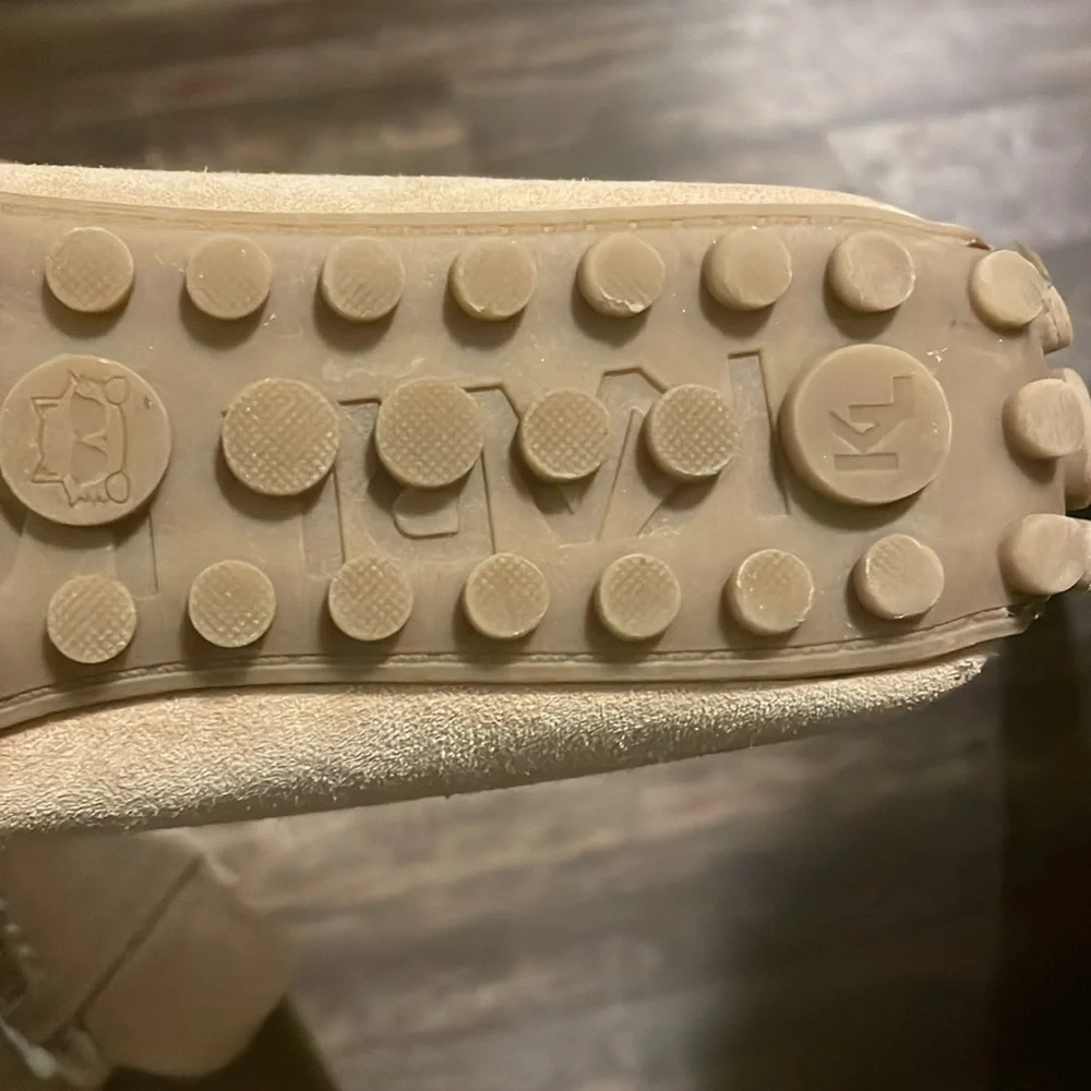 Karl Lagerfeld Women's Tan Suede Moccasins - Picture 5 of 5